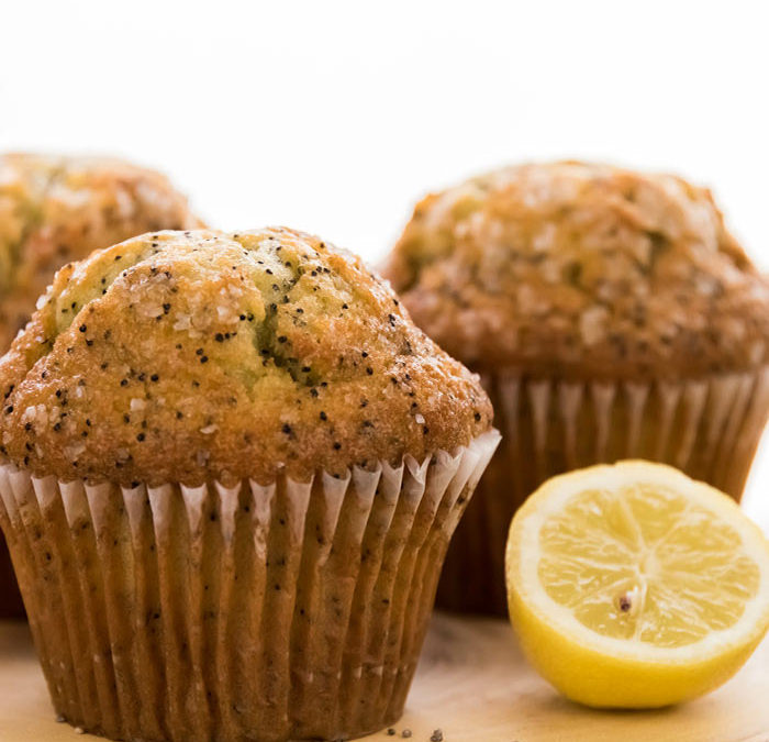 lemon poppy seed muffins – vegan